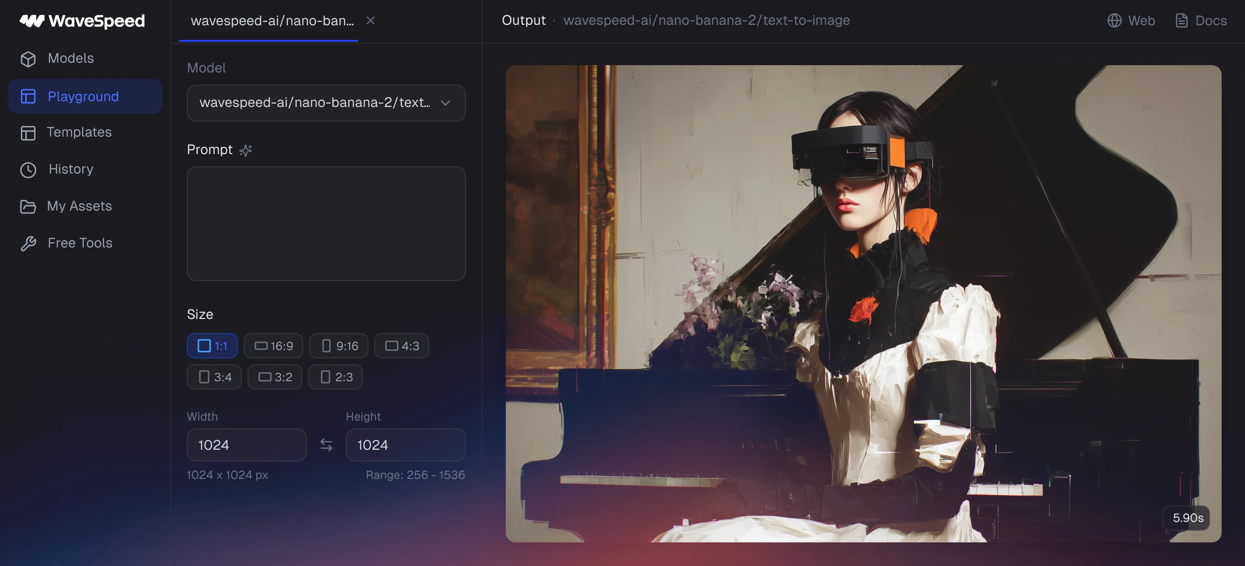 WaveSpeed Desktop interface